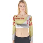 cash me outside howbow dah Long Sleeve Crop Top (Tight Fit)