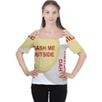 cash me outside howbow dah Women s Cutout Shoulder Tee