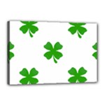 St Patrick Clover Shamrock Emoji Canvas 18  x 12  (Stretched)