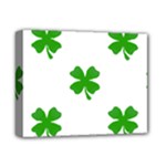 St Patrick Clover Shamrock Emoji Deluxe Canvas 14  x 11  (Stretched)