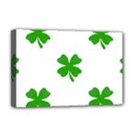 St Patrick Clover Shamrock Emoji Deluxe Canvas 18  x 12  (Stretched)