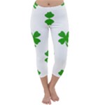 St Patrick Clover Shamrock Emoji Capri Winter Leggings 