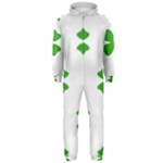 St Patrick Clover Shamrock Emoji Hooded Jumpsuit (Men)