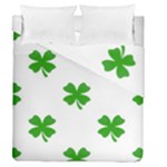 St Patrick Clover Shamrock Emoji Duvet Cover Double Side (Queen Size)