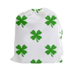 St Patrick Clover Shamrock Emoji Drawstring Pouch (XXL)