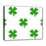 St Patrick Clover Shamrock Emoji Deluxe Canvas 24  x 20  (Stretched)