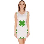 St Patrick Clover Shamrock Emoji Bodycon Dress