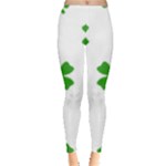 St Patrick Clover Shamrock Emoji Leggings 