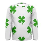 St Patrick Clover Shamrock Emoji Men s Long Sleeve Tee