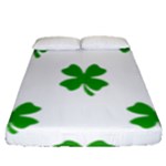 St Patrick Clover Shamrock Emoji Fitted Sheet (Queen Size)