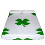 St Patrick Clover Shamrock Emoji Fitted Sheet (King Size)