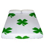 St Patrick Clover Shamrock Emoji Fitted Sheet (California King Size)