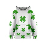 St Patrick Clover Shamrock Emoji Kids  Pullover Hoodie