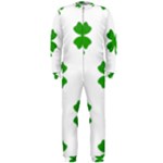 St Patrick Clover Shamrock Emoji OnePiece Jumpsuit (Men)