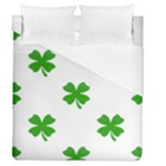 St Patrick Clover Shamrock Emoji Duvet Cover (Queen Size)