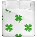 St Patrick Clover Shamrock Emoji Duvet Cover (King Size)