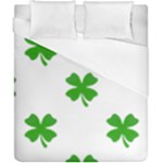 St Patrick Clover Shamrock Emoji Duvet Cover (California King Size)