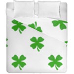 St Patrick Clover Shamrock Emoji Duvet Cover Double Side (California King Size)