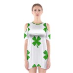 St Patrick Clover Shamrock Emoji Shoulder Cutout One Piece