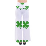 St Patrick Clover Shamrock Emoji Women s Chic Palazzo Pants 