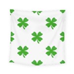 St Patrick Clover Shamrock Emoji Square Tapestry (Small)