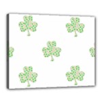 st patricks clover beer Canvas 20  x 16  (Stretched)