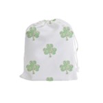 st patricks clover beer Drawstring Pouch (Large)