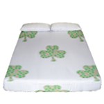 st patricks clover beer Fitted Sheet (California King Size)