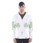 st patricks clover beer Hooded Wind Breaker (Men)