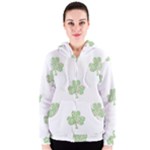 st patricks clover beer Women s Zipper Hoodie