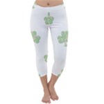 st patricks clover beer Capri Winter Leggings 