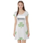 st patricks clover beer Short Sleeve Skater Dress