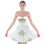 st patricks clover beer Strapless Bra Top Dress