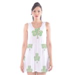 st patricks clover beer Scoop Neck Skater Dress