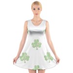 st patricks clover beer V-Neck Sleeveless Dress