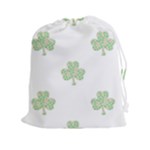 st patricks clover beer Drawstring Pouch (XXL)