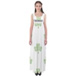 st patricks clover beer Empire Waist Maxi Dress