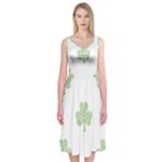 st patricks clover beer Midi Sleeveless Dress