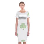 st patricks clover beer Classic Short Sleeve Midi Dress