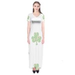 st patricks clover beer Short Sleeve Maxi Dress