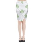 st patricks clover beer Midi Wrap Pencil Skirt