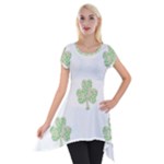 st patricks clover beer Short Sleeve Side Drop Tunic