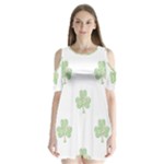 st patricks clover beer Shoulder Cutout Velvet  One Piece