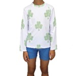 st patricks clover beer Kids  Long Sleeve Swimwear