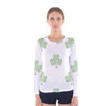 st patricks clover beer Women s Long Sleeve Tee