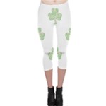 st patricks clover beer Capri Leggings 