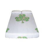 st patricks clover beer Fitted Sheet (Full/ Double Size)