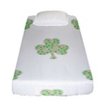 st patricks clover beer Fitted Sheet (Single Size)