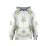 st patricks clover beer Kids  Zipper Hoodie