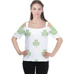 st patricks clover beer Women s Cutout Shoulder Tee